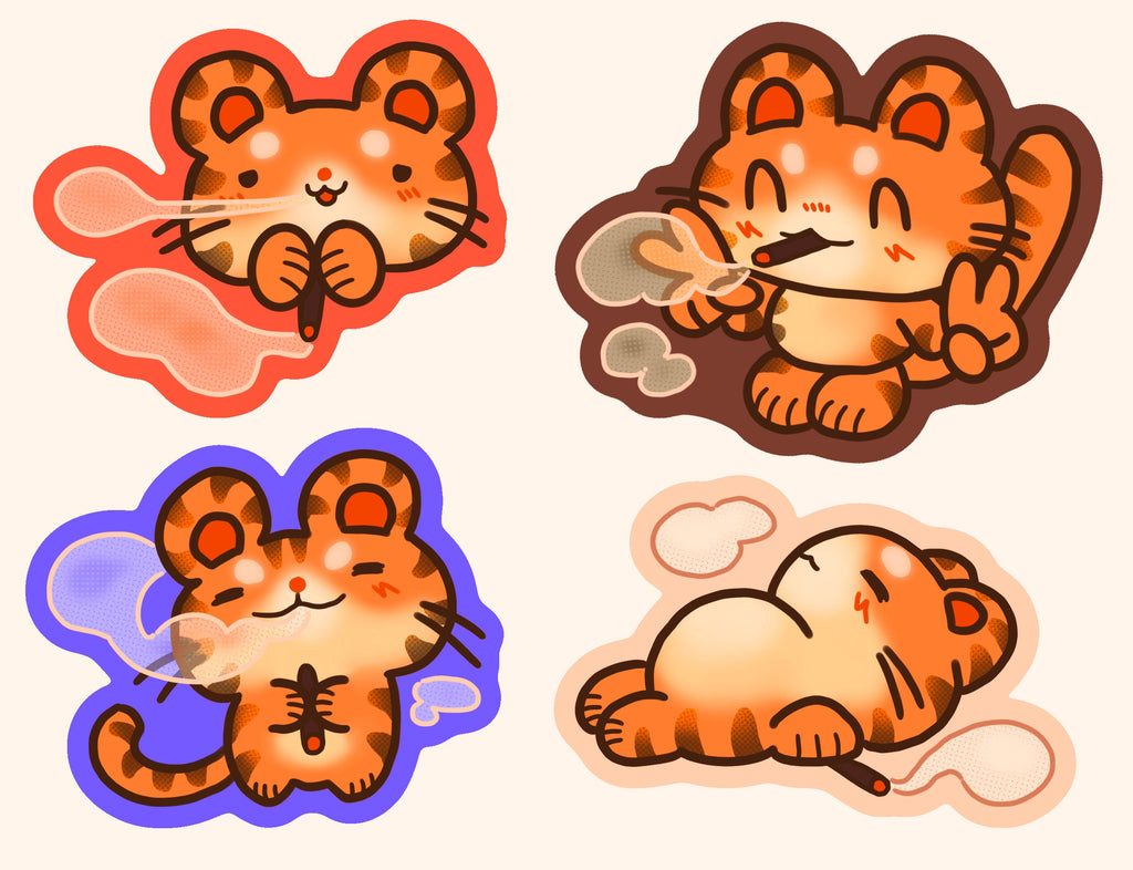 Toking Tiger Sticker Pack