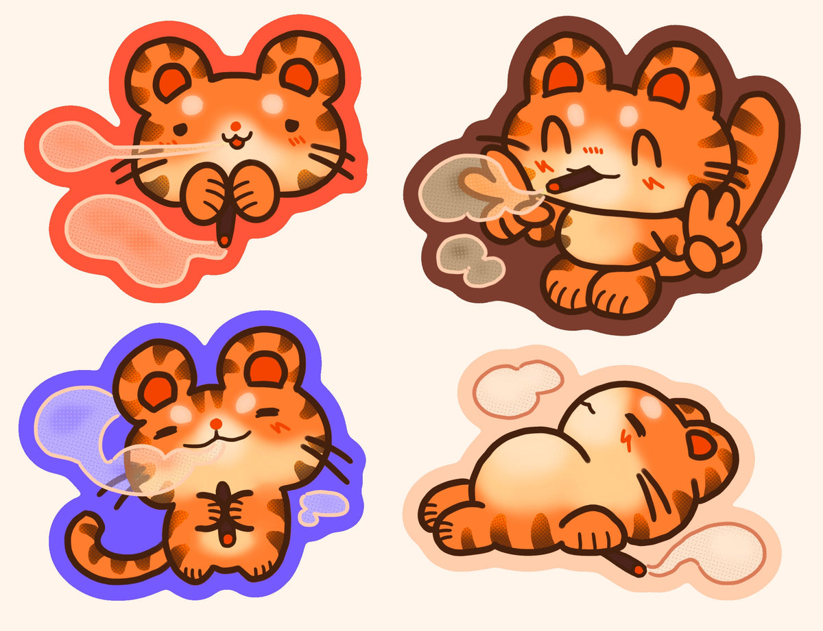 Toking Tiger Sticker Pack