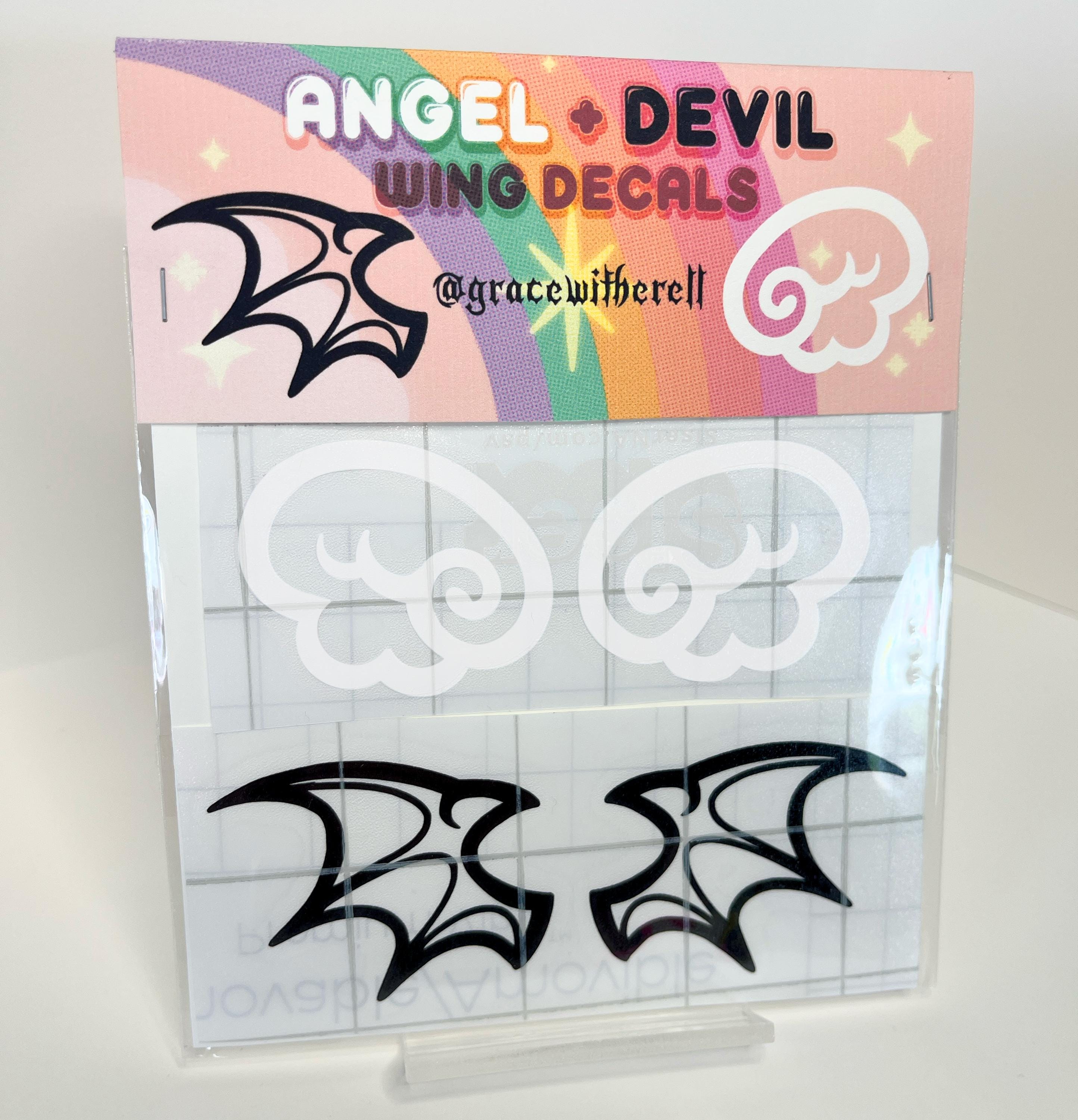 Angel and Devil Wing Mini Decals