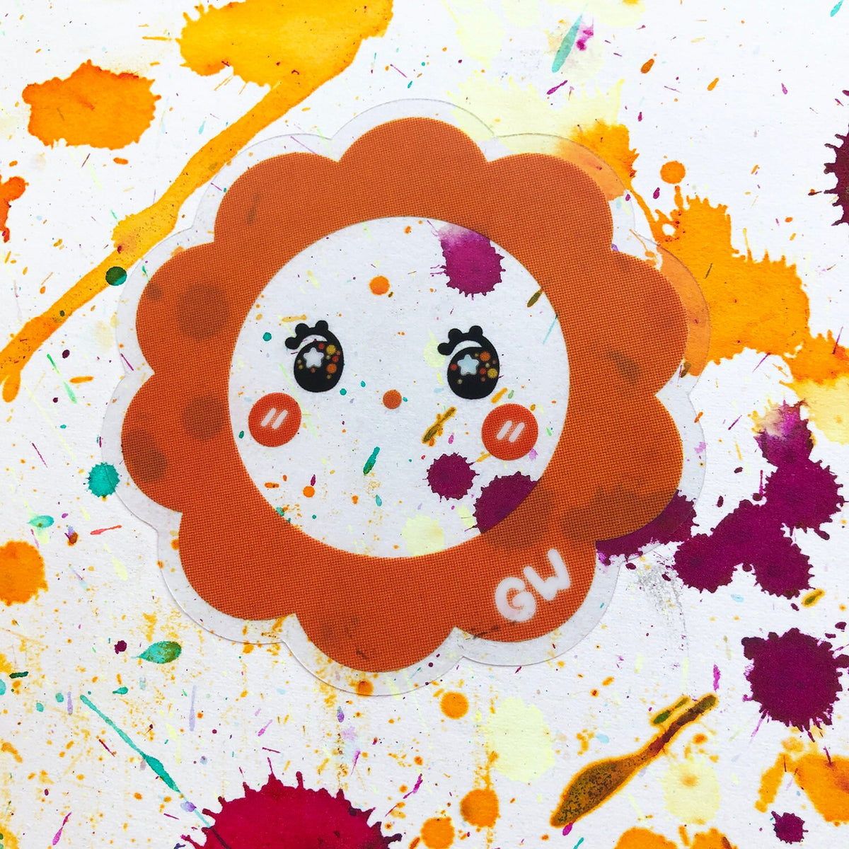 Clear Customizable Flower Sticker