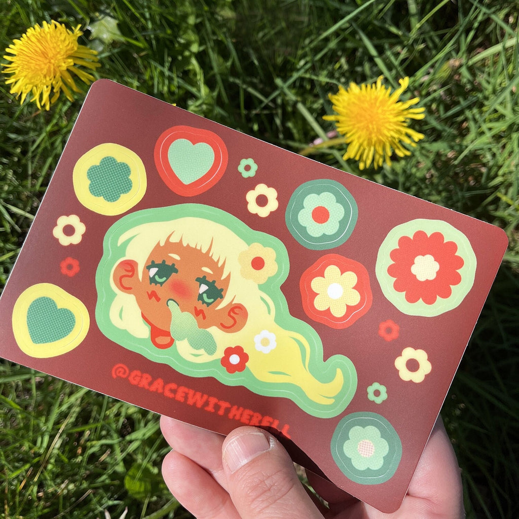 Summer Flower Sticker Sheet