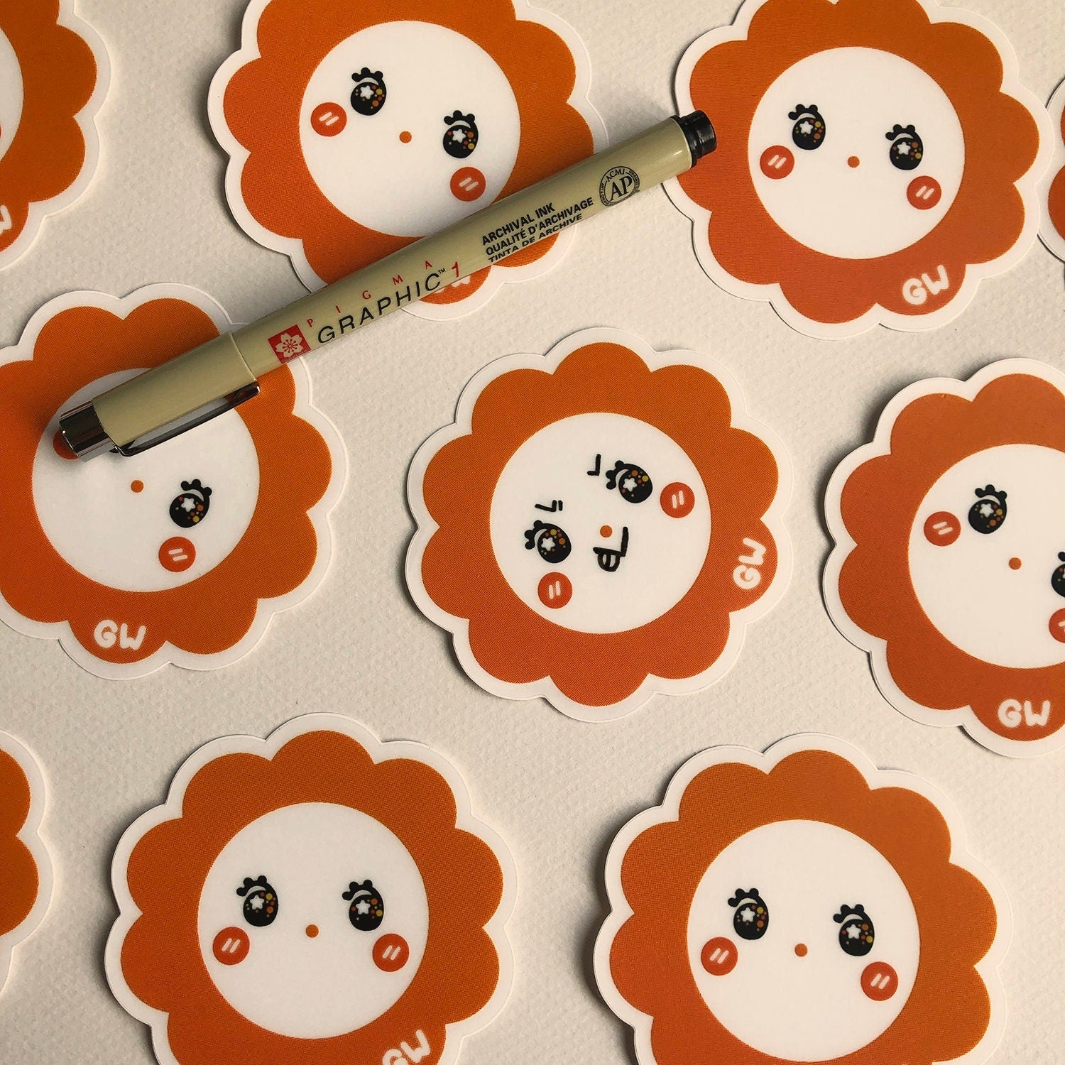 Clear Customizable Flower Sticker