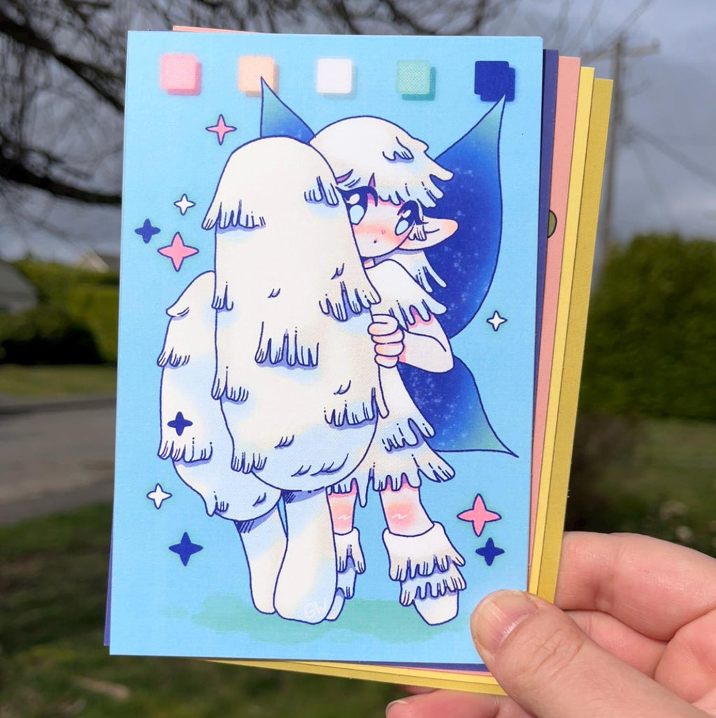 Fungi Fairies Postcard + Sticker Set