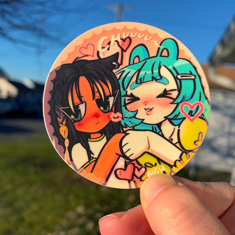 Girlfriends Sticker and Button