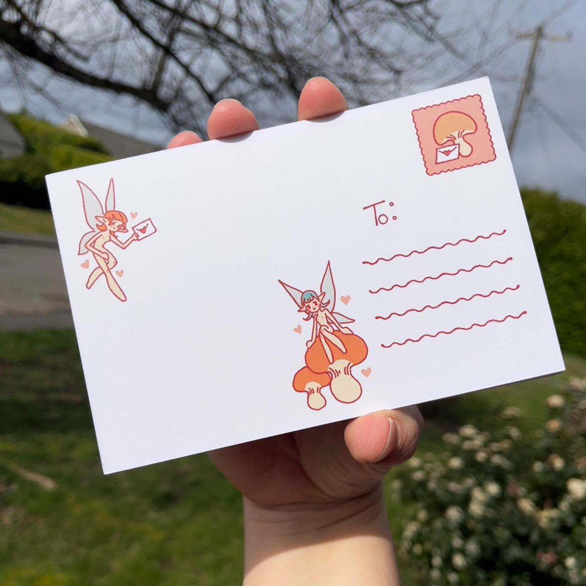 Fungi Fairies Postcard + Sticker Set
