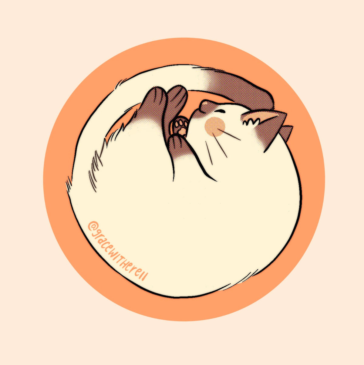 Sleepy Kitty Sticker