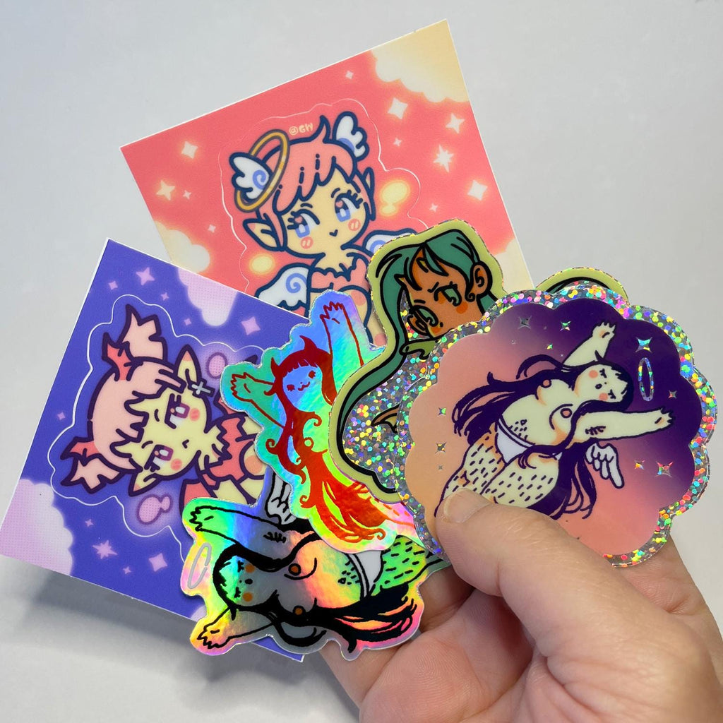 Angel and Demon Girl Sticker Pack