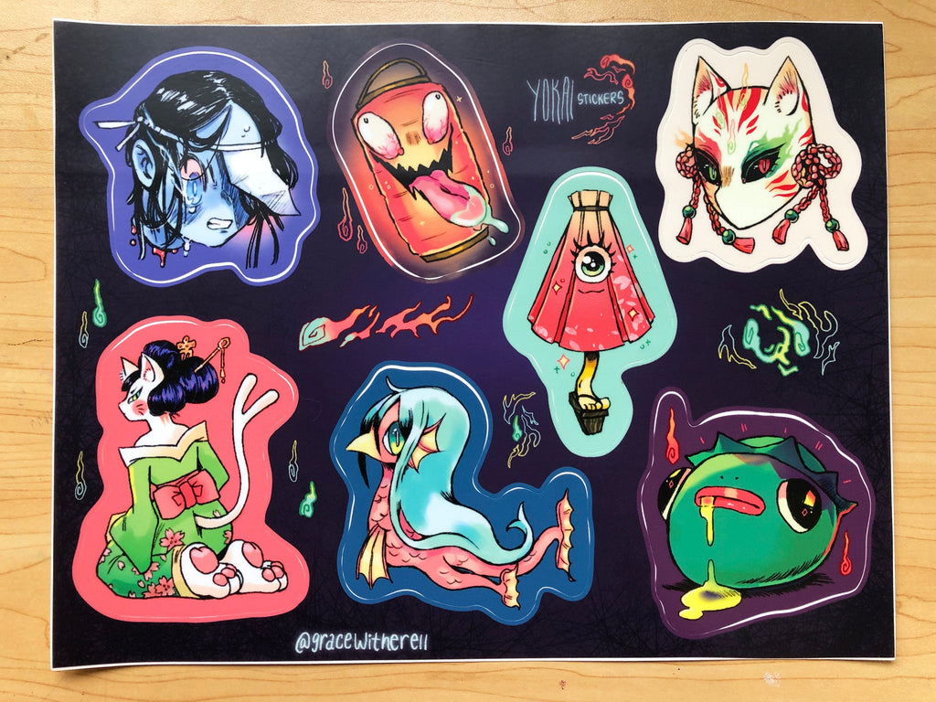 Large Yokai Sticker Sheet