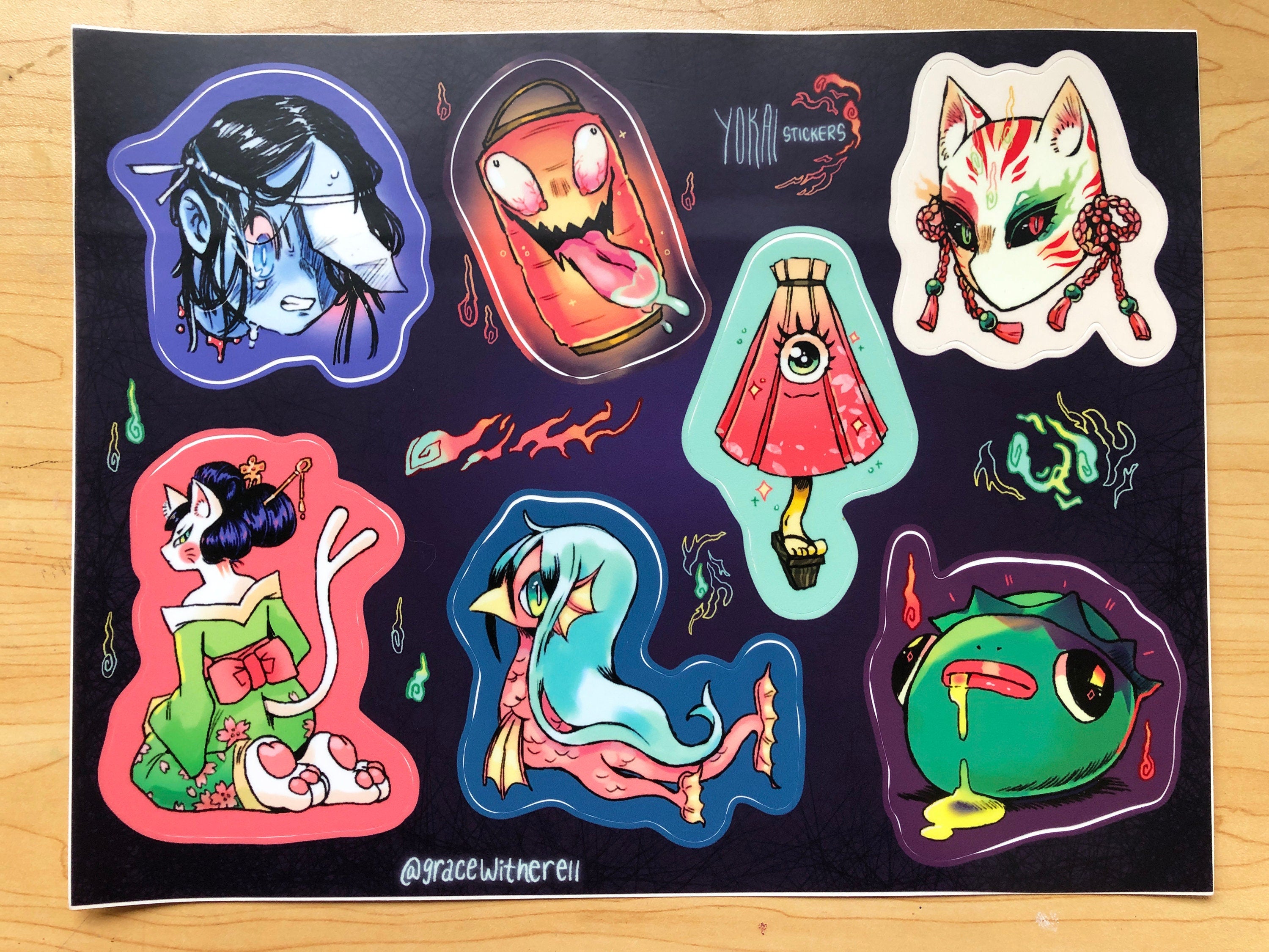 Large Yokai Sticker Sheet