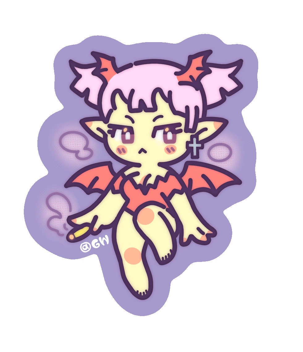 Angel+Devil Girl Stickers