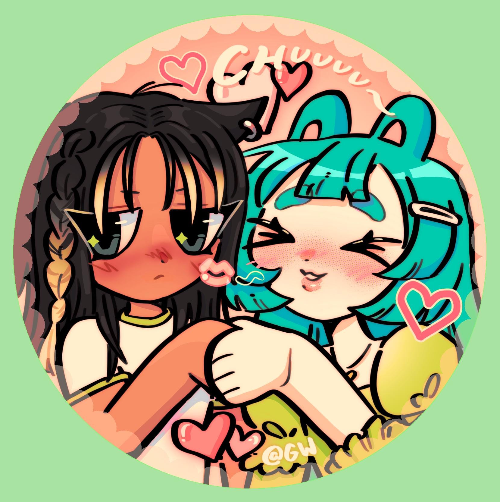 Girlfriends Sticker and Button