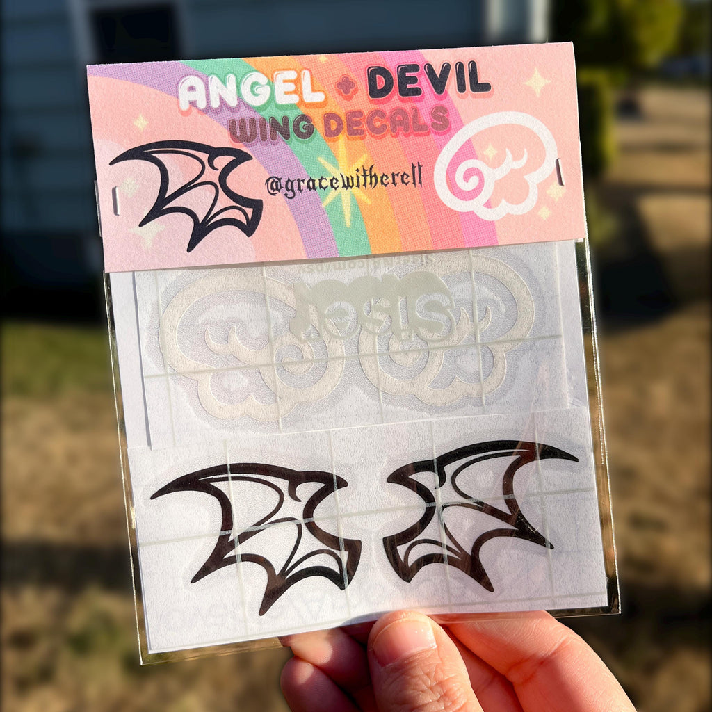 Angel and Devil Wing Mini Decals