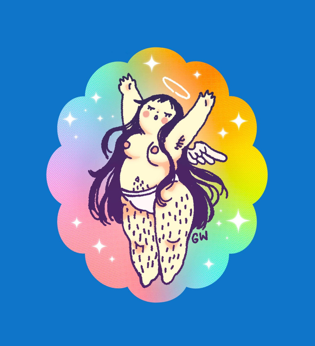 Chubby Angel Matte Sticker