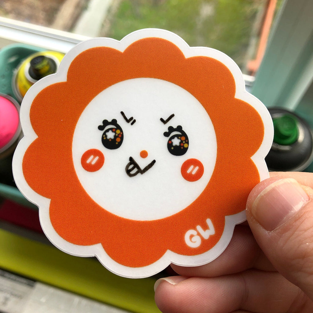Clear Customizable Flower Sticker