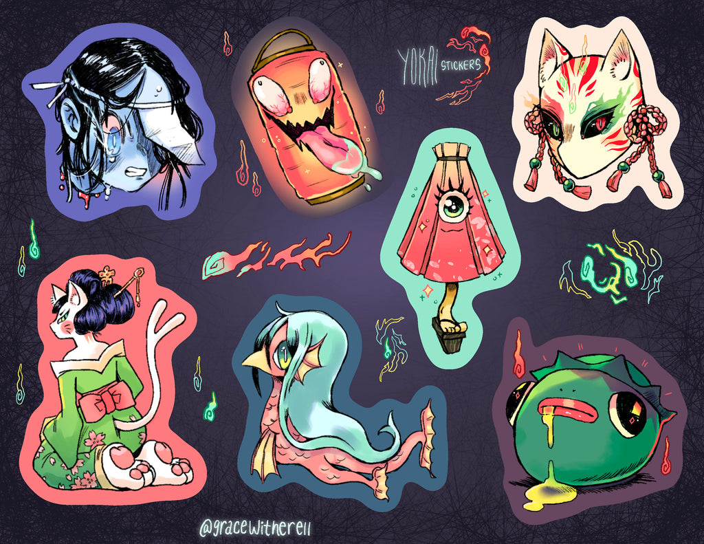 Large Yokai Sticker Sheet