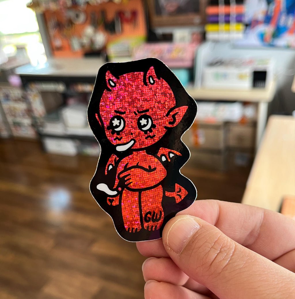 Glitter Vinyl Lil' Hellraiser Sticker