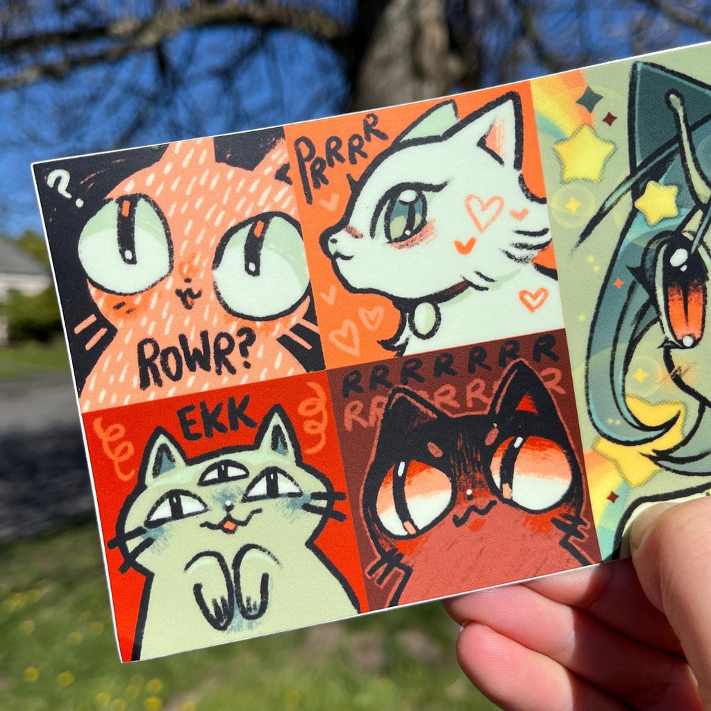 Alien Cat Girl Bumper Sticker