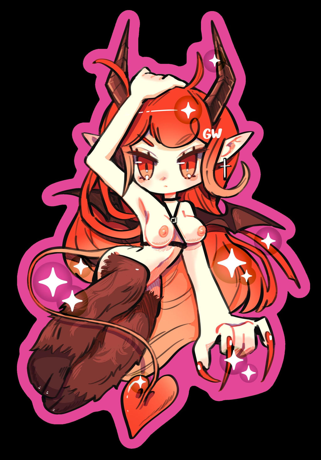 Saucy Succubus Sticker