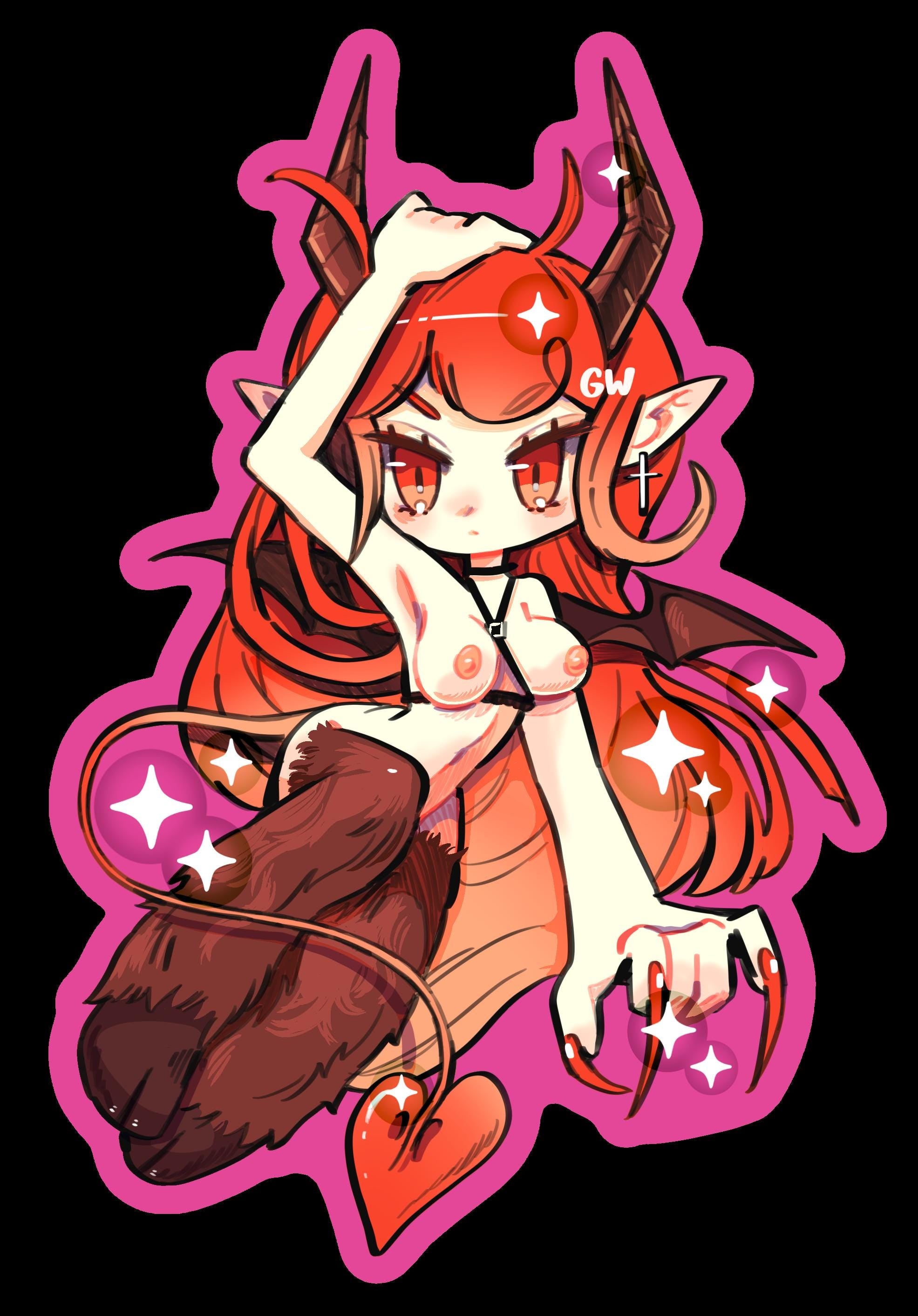 Saucy Succubus Sticker