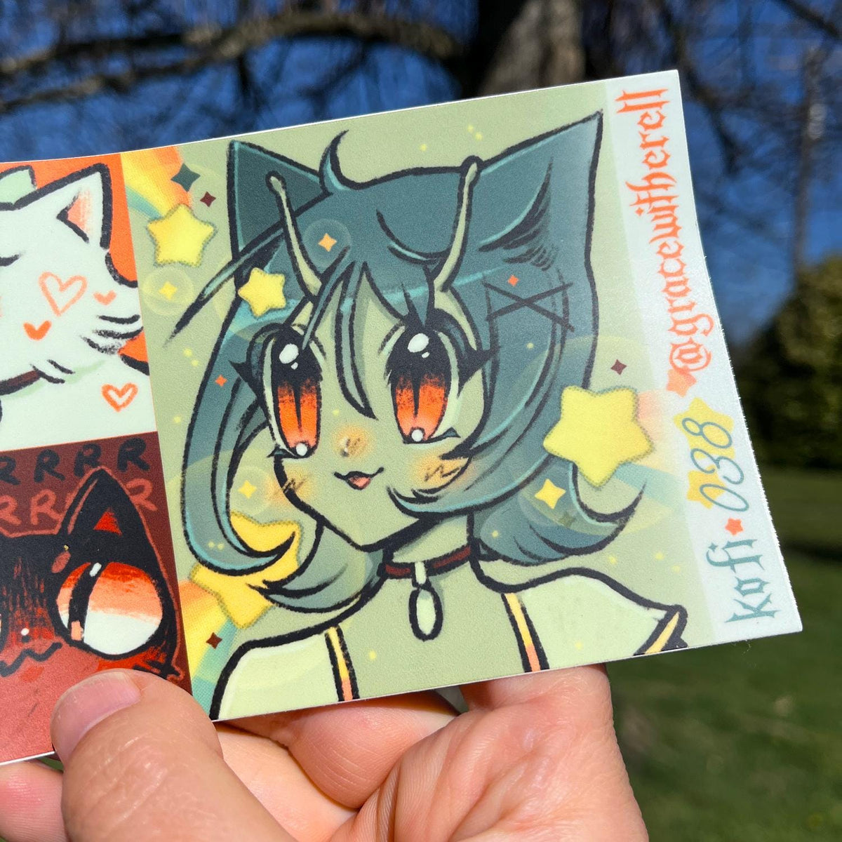 Alien Cat Girl Bumper Sticker