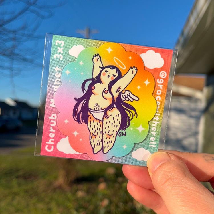 Chubby Angel Magnet