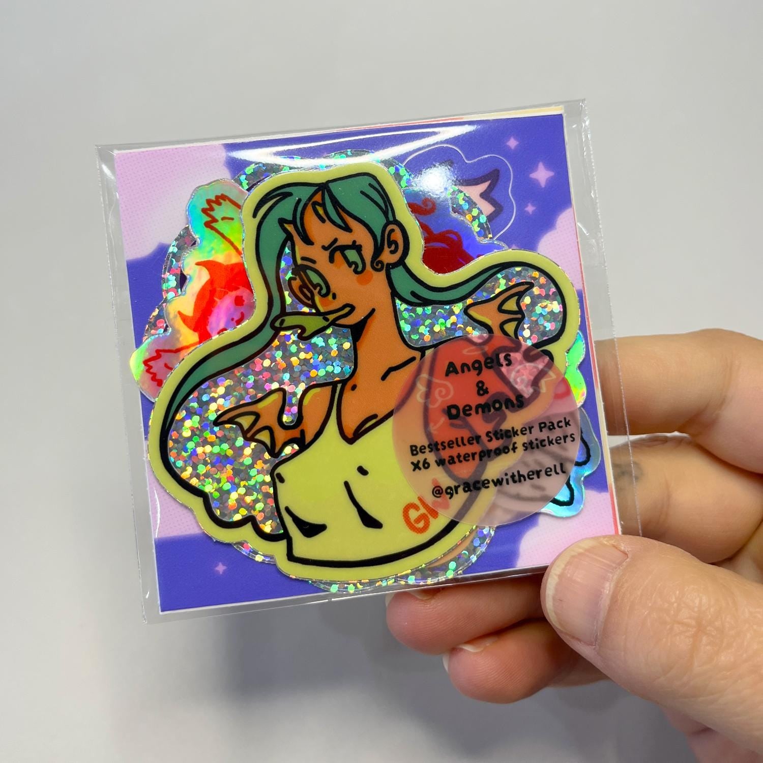 Angel and Demon Girl Sticker Pack