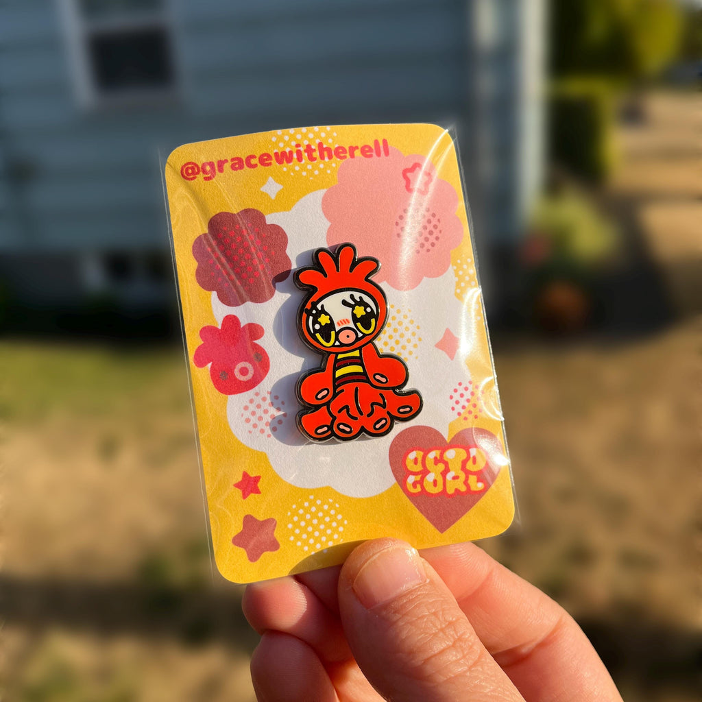 Octogirl Enamel Pin+Keychain Bundle