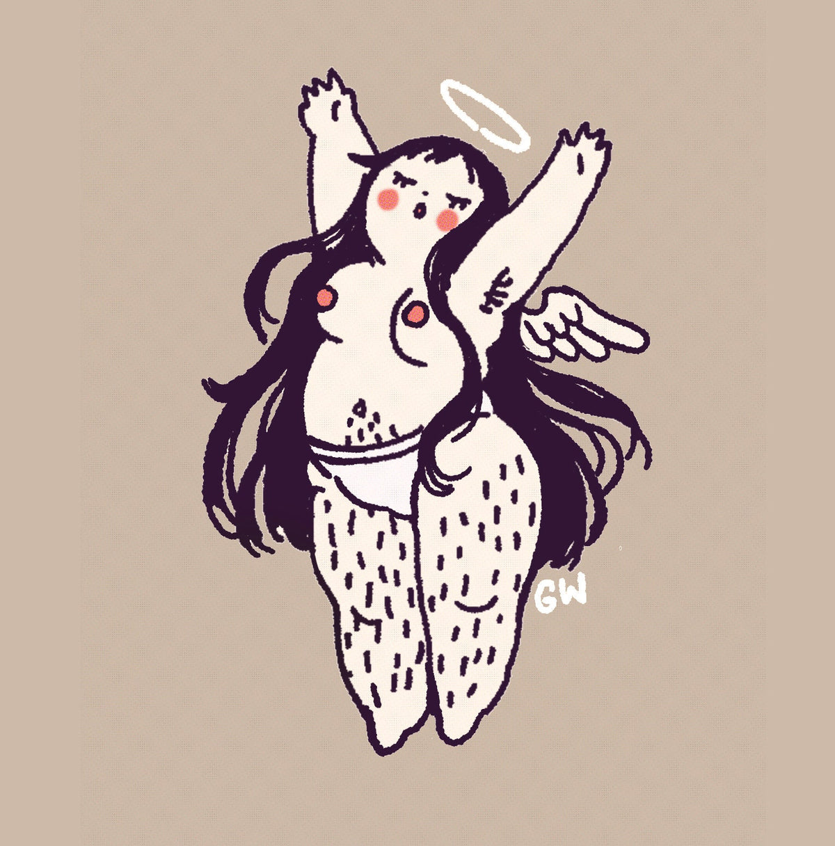 Holographic Cherub Sticker