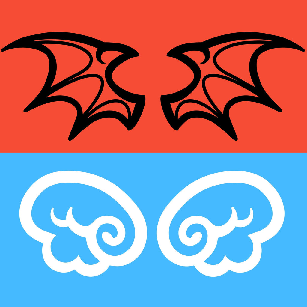 Angel and Devil Wing Mini Decals