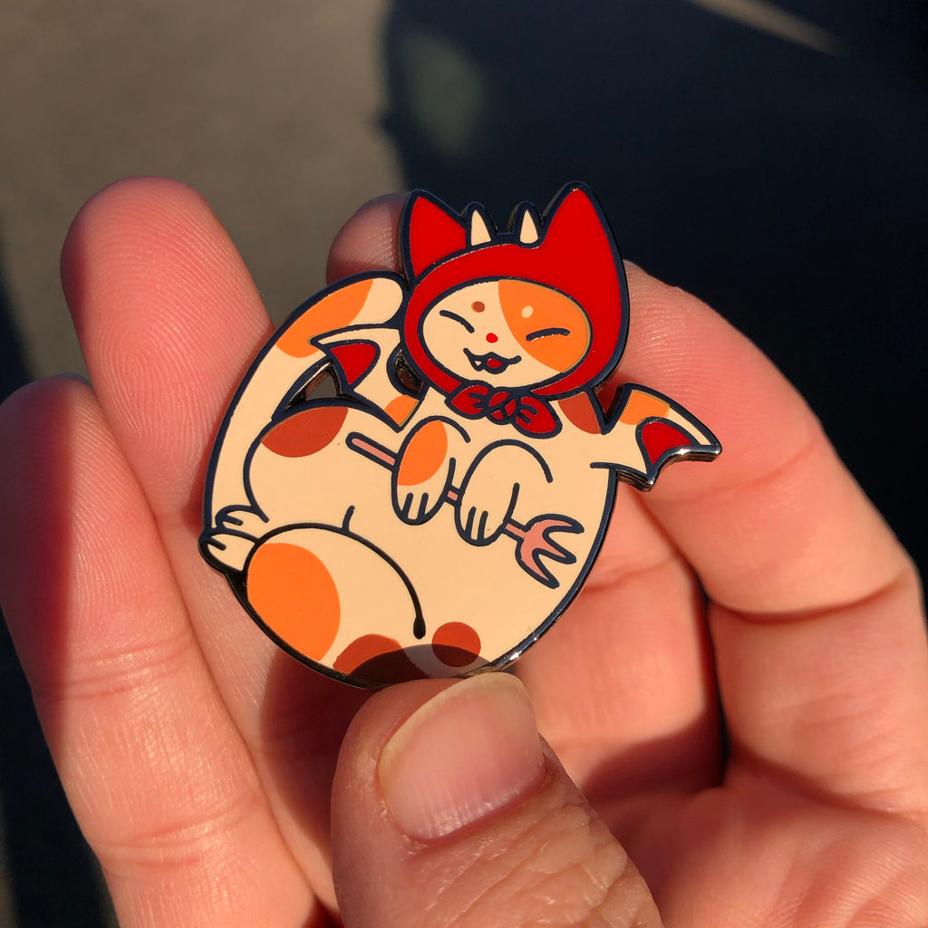 Devil Cat Enamel Pin