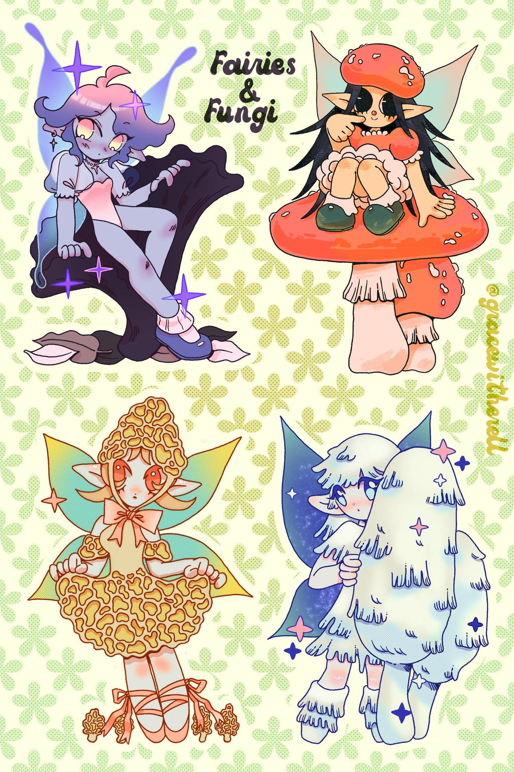 Fairies and Fungi Sticker Sheet