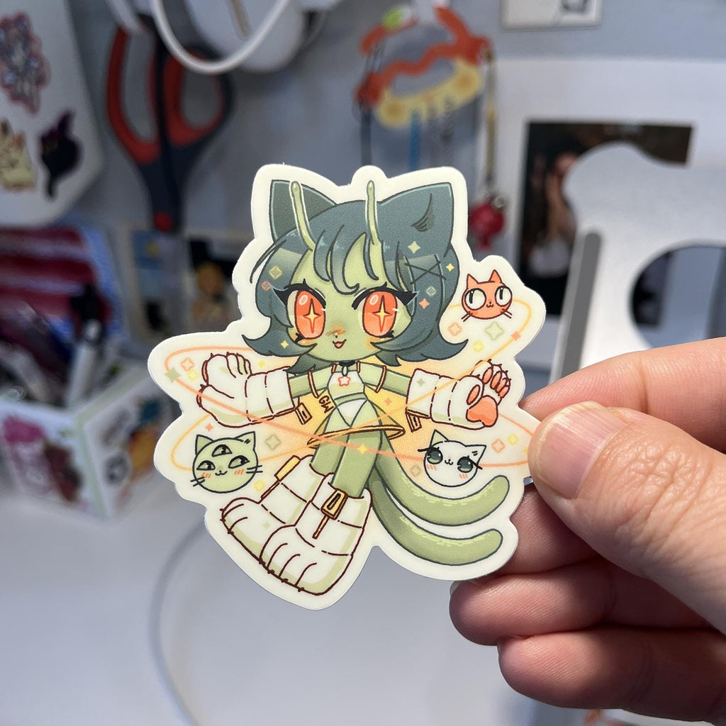 Space Cat Girl Sticker