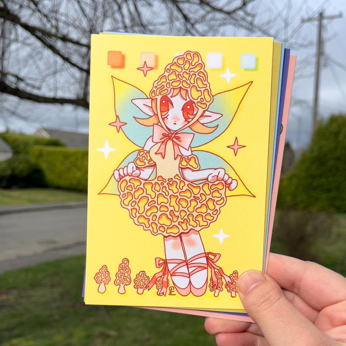 Fungi Fairies Postcard + Sticker Set