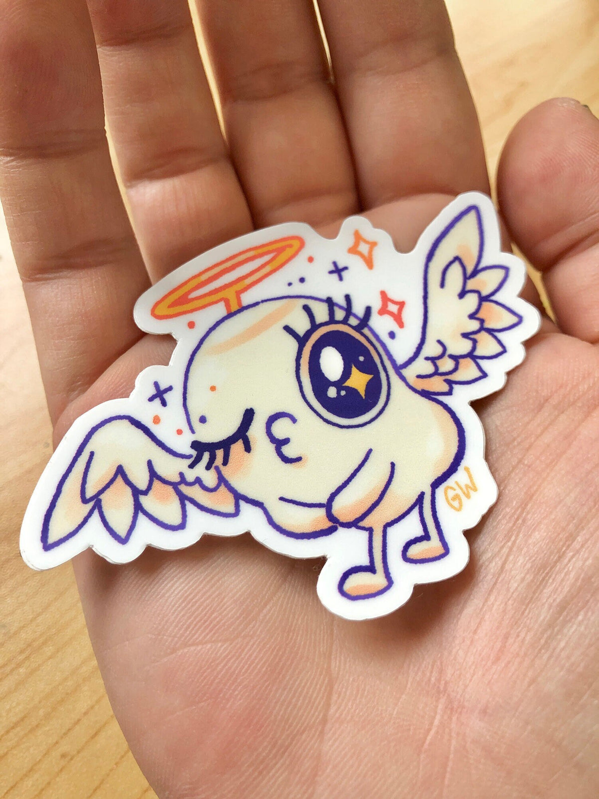 Angel Puff Clear Sticker