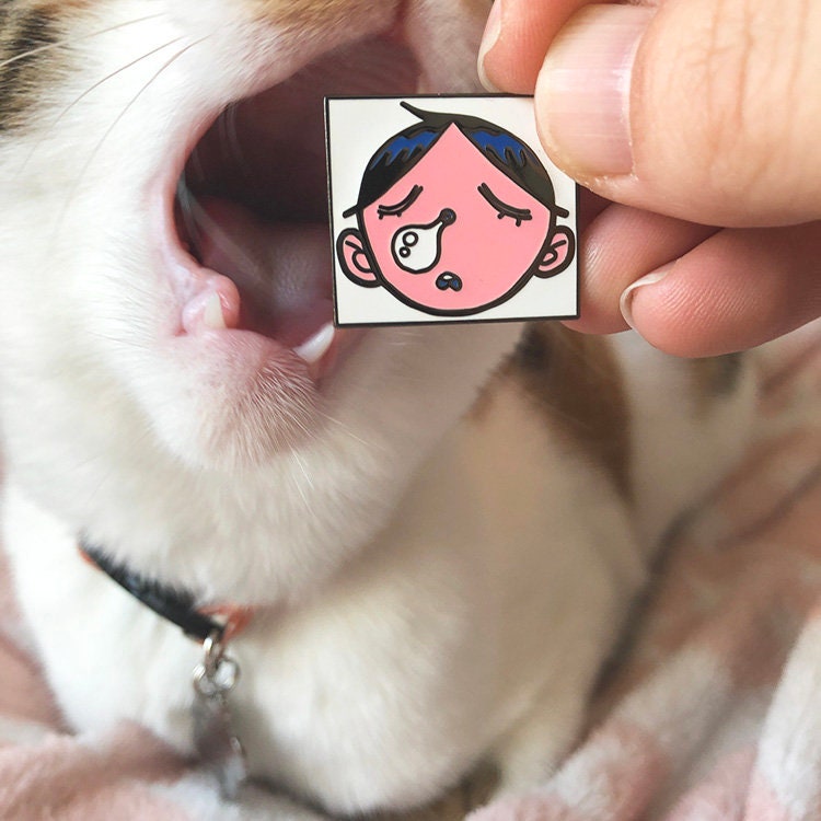 Sleepy Enamel Pin
