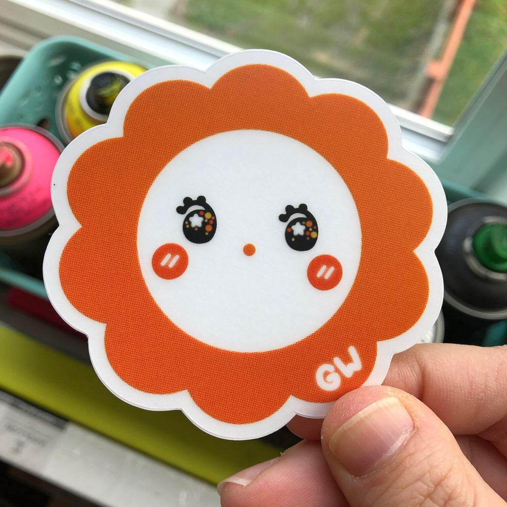 Clear Customizable Flower Sticker