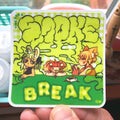 Green Check Smoke Break Sticker