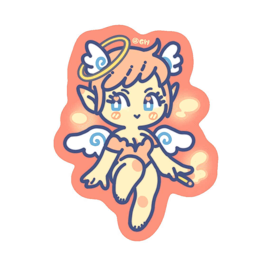 Angel+Devil Girl Stickers
