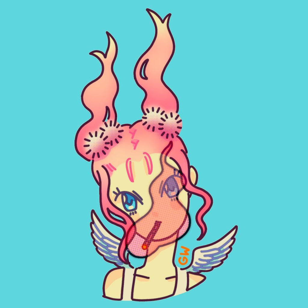 Glitter Angel Sticker