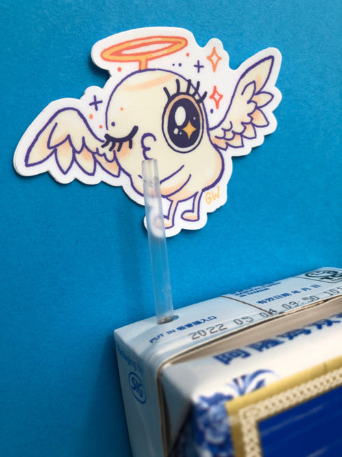 Angel Puff Clear Sticker
