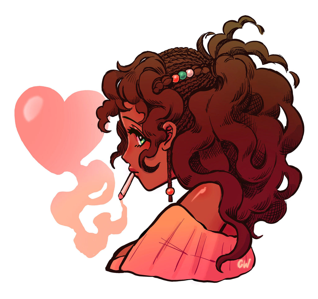 Heart Puff Keyring