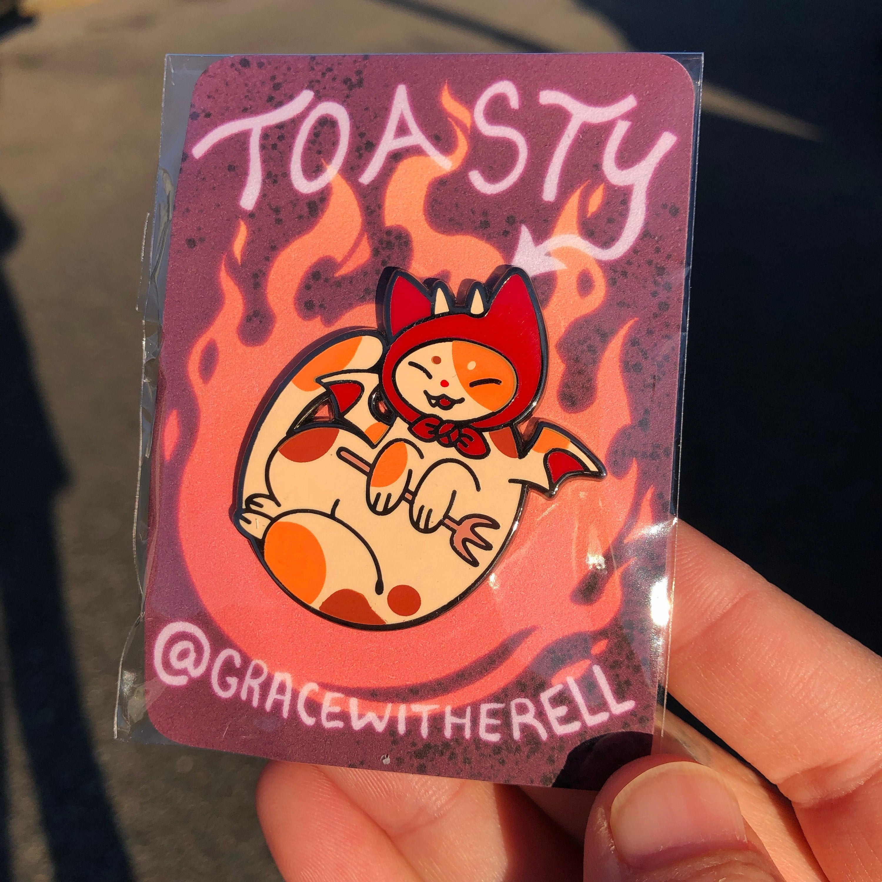 Devil Cat Enamel Pin