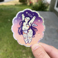 Glitter Chubby Angel Sticker