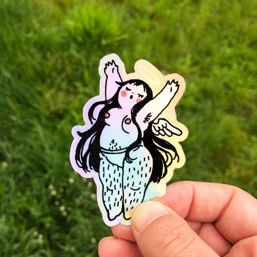 Holographic Cherub Sticker