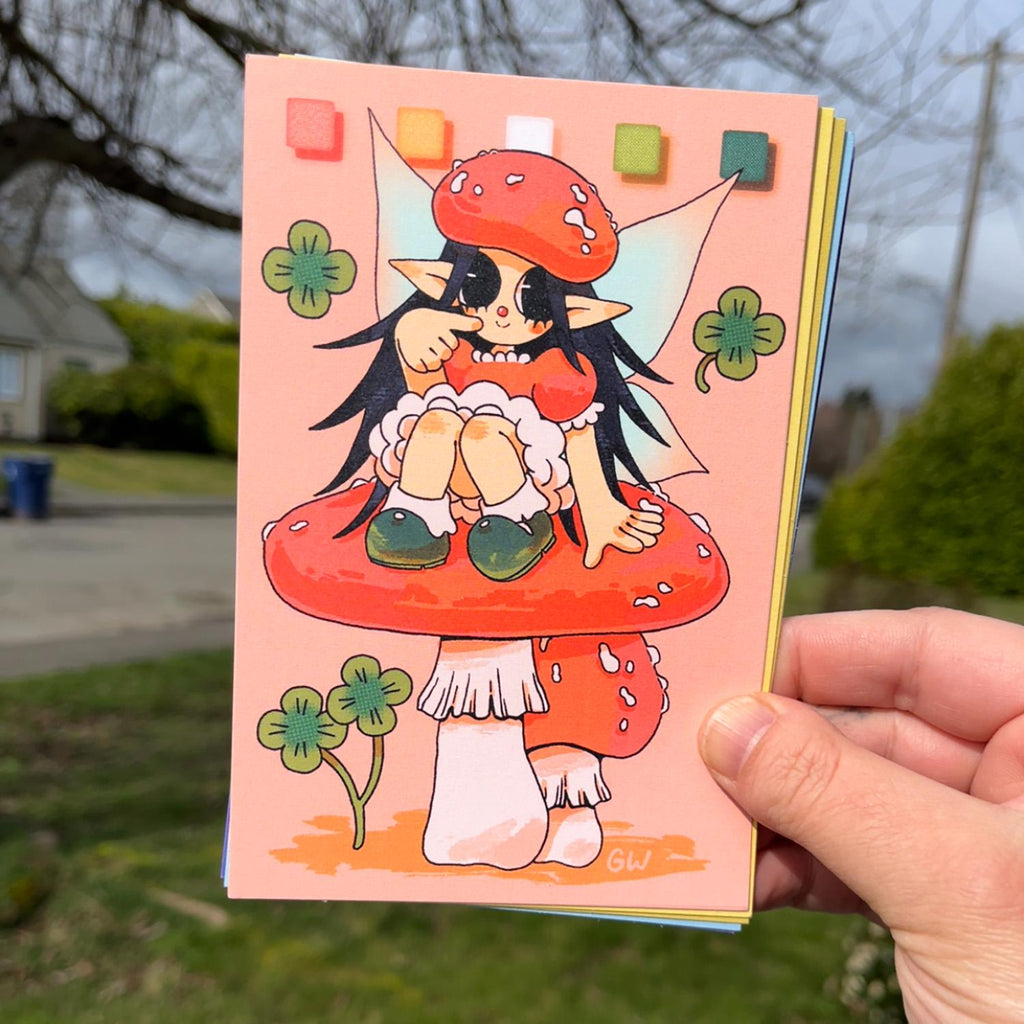 Fungi Fairies Postcard + Sticker Set