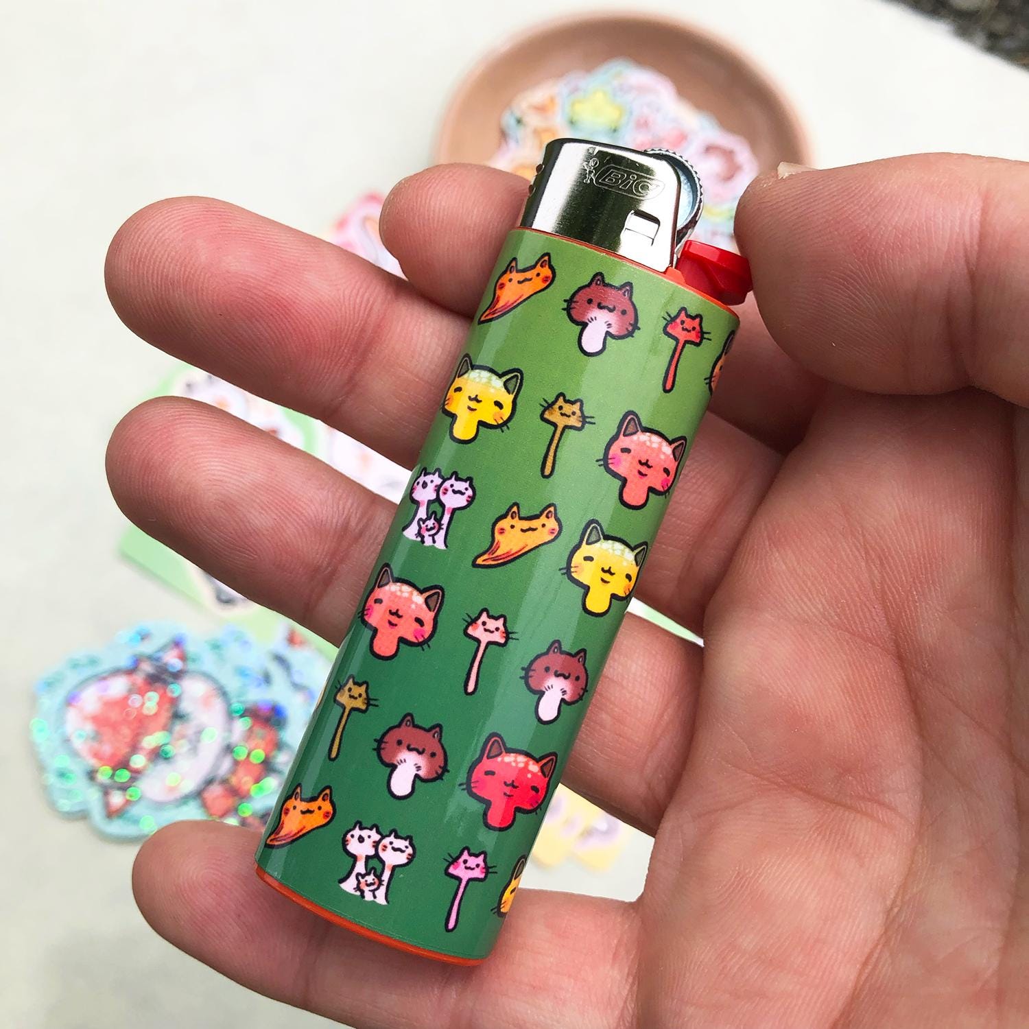 Fungi Cats Lighter